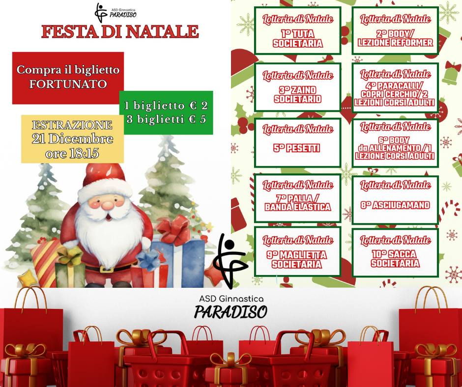 È tempo di festa: il Natale di ASD Ginnastica Paradiso